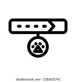 dog collar icon or logo isolated sign symbol vector illustration - high quality black style vector icons
