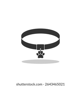 Dog collar icon with shadow