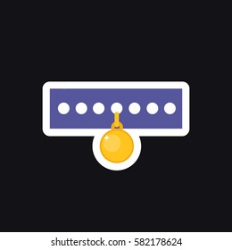 dog collar icon, sticker. vector illustration