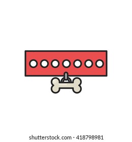 dog collar icon. vector illustration