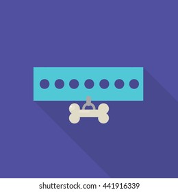 dog collar icon. vector illustration