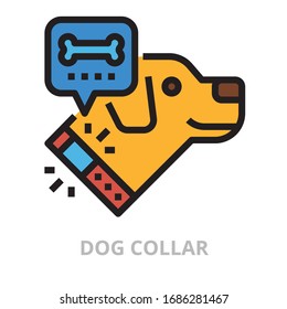 Dog collar icon for website, application, printing, document, poster design, etc.