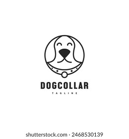 dog collar logo design illustration