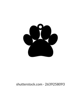Dog Collar with name tag icon isolated on white background
