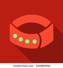Dog collar vector icon in cartoon style for web