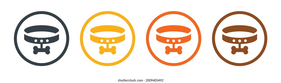 Dog collar vector icon sign symbol.