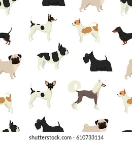 Dog collection Seamless pattern set