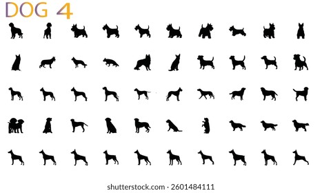 dog collection set vector illustration
