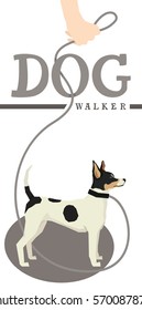 Dog collection Toy Fox Terrier Geometric style Dog walking