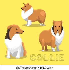 Dog Collie Cartoon Vector Illustration