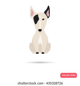 Dog color flat icon