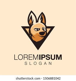 dog color logo design vector 