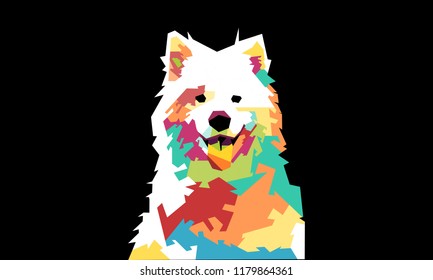 dog with colorful feathers
