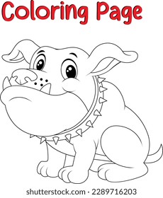 Dog Coloring book for children, Cute puppy coloring pages, Pet Coloring book for kids