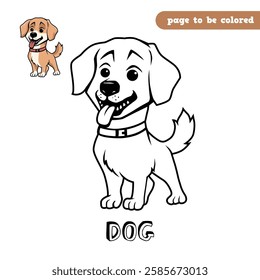 Dog coloring book for kid - EPS Vector Art