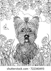 Dog Coloring Book Page Stock Vector (Royalty Free) 722340493 | Shutterstock