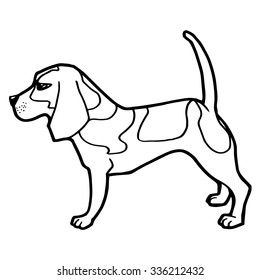 dog coloring book  vector