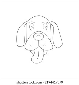 Dog Coloring Page Animal Outline Design Stock Vector (Royalty Free ...