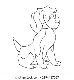 dog coloring page and animal outline design for those who love puppy