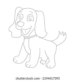 Dog Coloring Page Animal Outline Design Stock Vector (Royalty Free ...