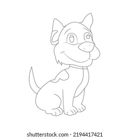 dog coloring page and animal outline design for those who love puppy