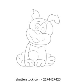 dog coloring page and animal outline design for those who love puppy