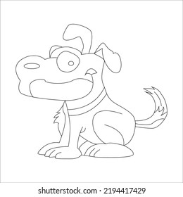 dog coloring page and animal outline design for those who love puppy