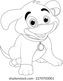 Dog coloring page for children