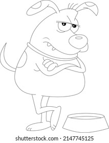 Dog coloring page  for kids coloring book