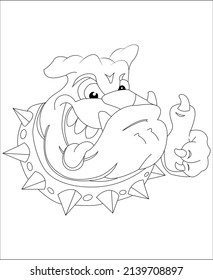 Dog coloring page line art vector art pet coloring book page animal coloring page all animal art and drawing animal coloring page for kids 