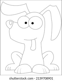 Dog coloring page line art vector art pet coloring book page animal coloring page all animal art and drawing animal coloring page for kids 