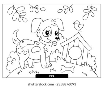 Dog coloring pages for kids