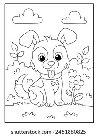 Dog coloring pages for kids