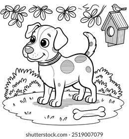 Dog coloring pages for kids