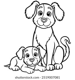 Dog coloring pages for kids