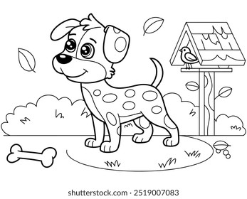 Dog coloring pages for kids