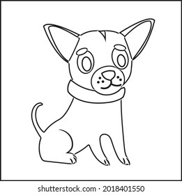 Dog Coloring Pages Outline Cartoon Dog Stock Vector (Royalty Free ...