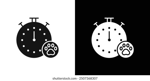 Hundewettbewerb Symbol flache Linie Symbol-Set.