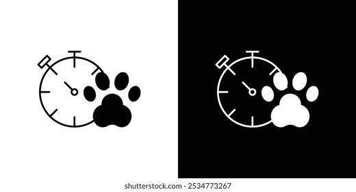 Logotipo lineal del icono de la competencia del perro aislado