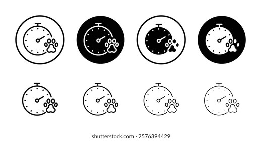 Dog competition icon logo sign set vector outline