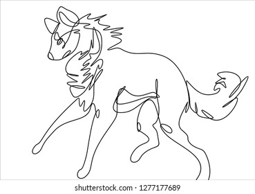 Dog. Continuous line