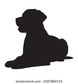 Dog Contour Silhouette - Simple and Sharp Dog Vector
