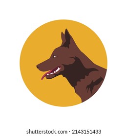 Vector de cola de perro, signo y símbolo, vector EPS 10