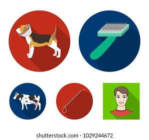 Dog, cow, cattle, pet .Vet Clinic set collection icons in flat style vector symbol stock illustration web.