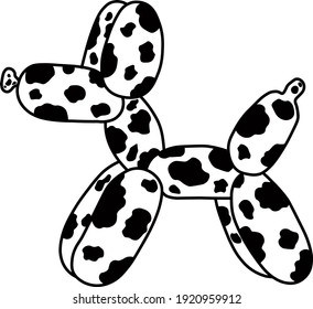 Dog cow pattern vector illustration