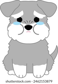 Dog crying like baby cry cartoon