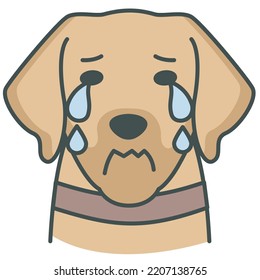 Dog Crying vector icon for commercial use