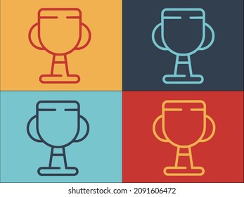 Dog Cup Logo Template, Simple Flat Icon of dog,coffee,pet