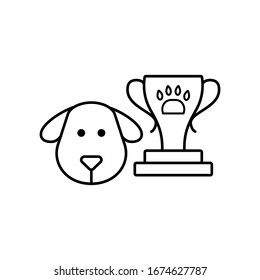 Dog, cup, paw icon. Simple line, outline vector elements of veterinary icons for ui and ux, website or mobile application