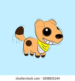 dog, Cute baby animal character illustration for kid t-shirt design or background